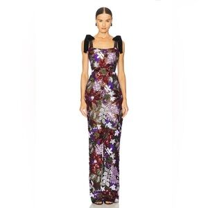 Bronx and Banco Floral Maxi Dress - Black, Purple, Red